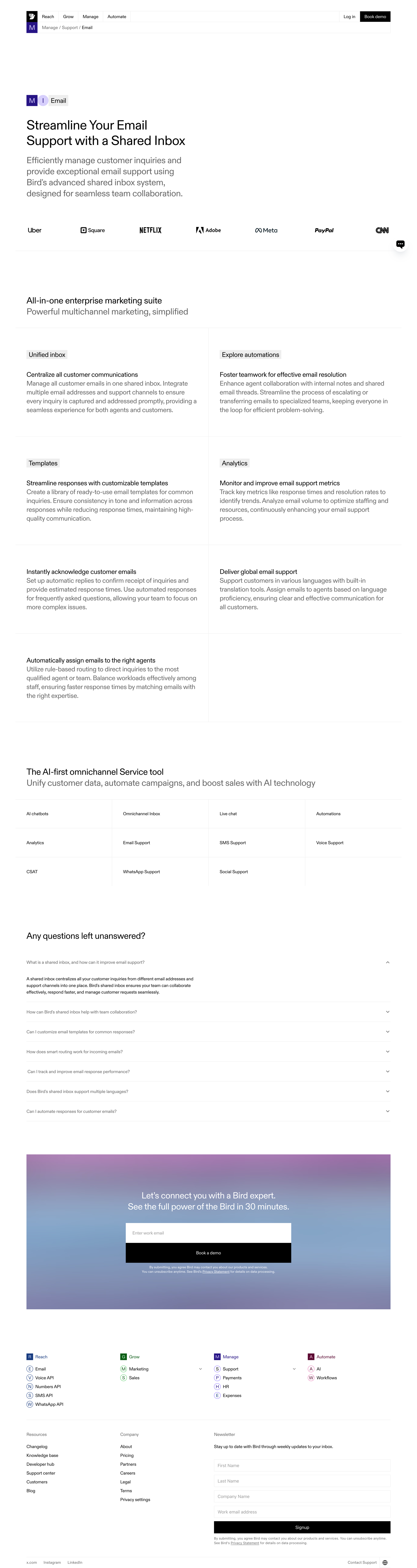 Bird - Shared Inbox for Customer Support Teams Powered By AI Bird screen