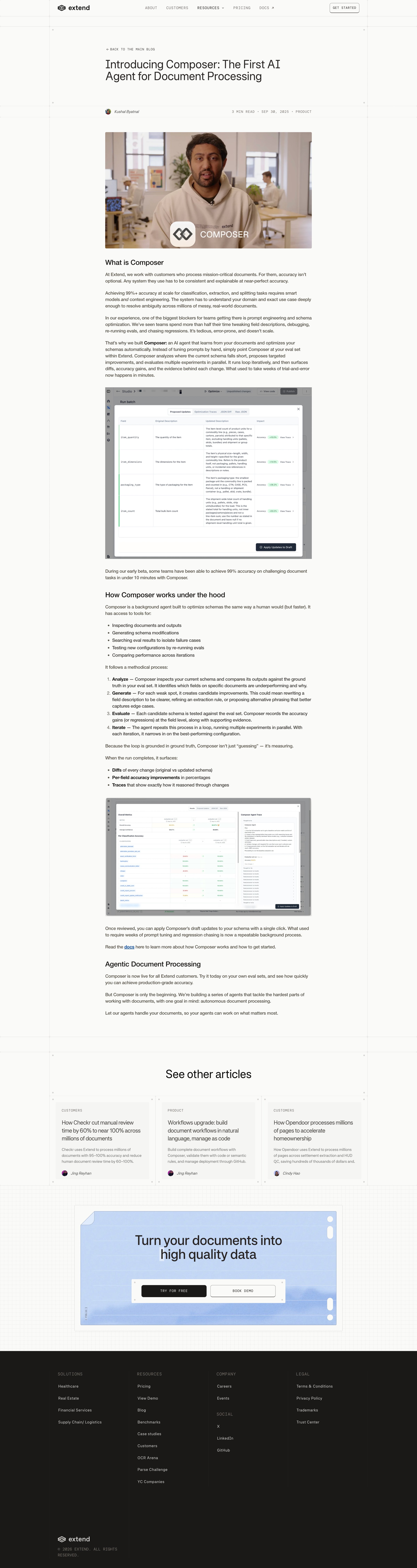 Extend - Composer Launch | Extend screen