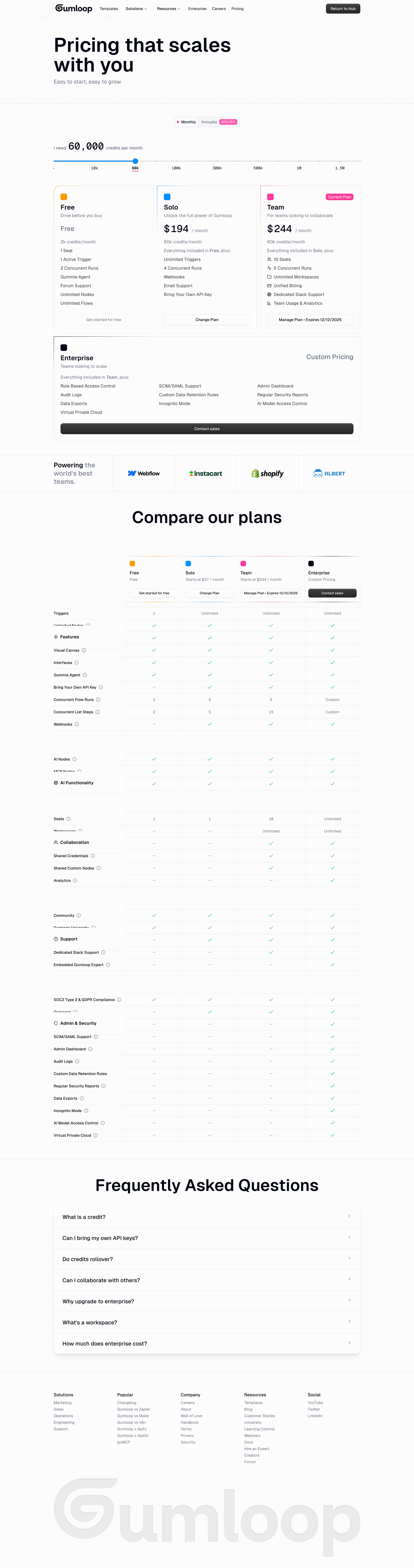Gumloop | Pricing from Gumloop