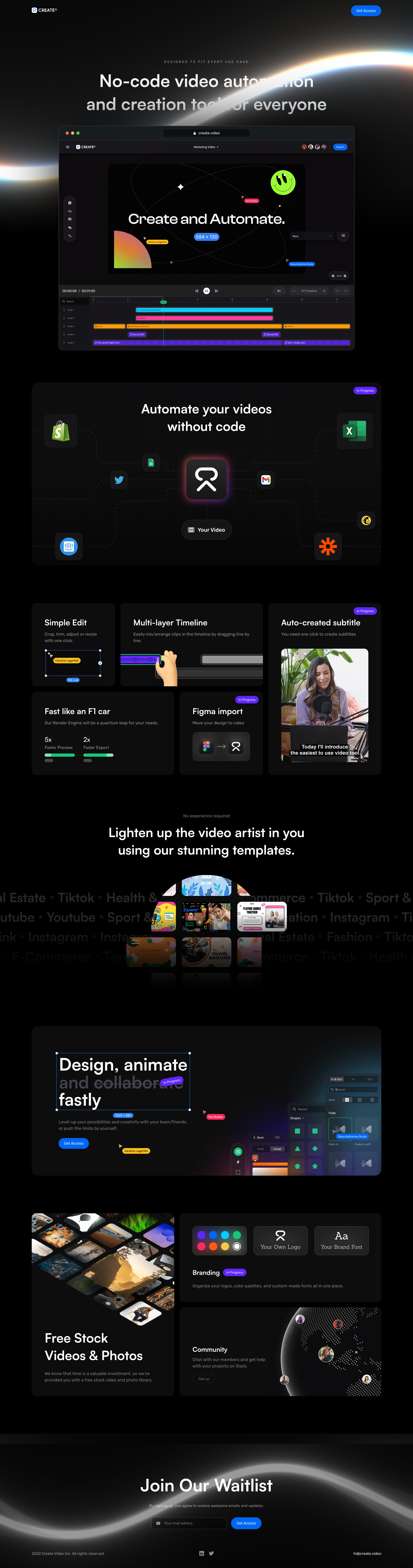 Create Video - Create Video - No-code video automation and creation tool for eve screen