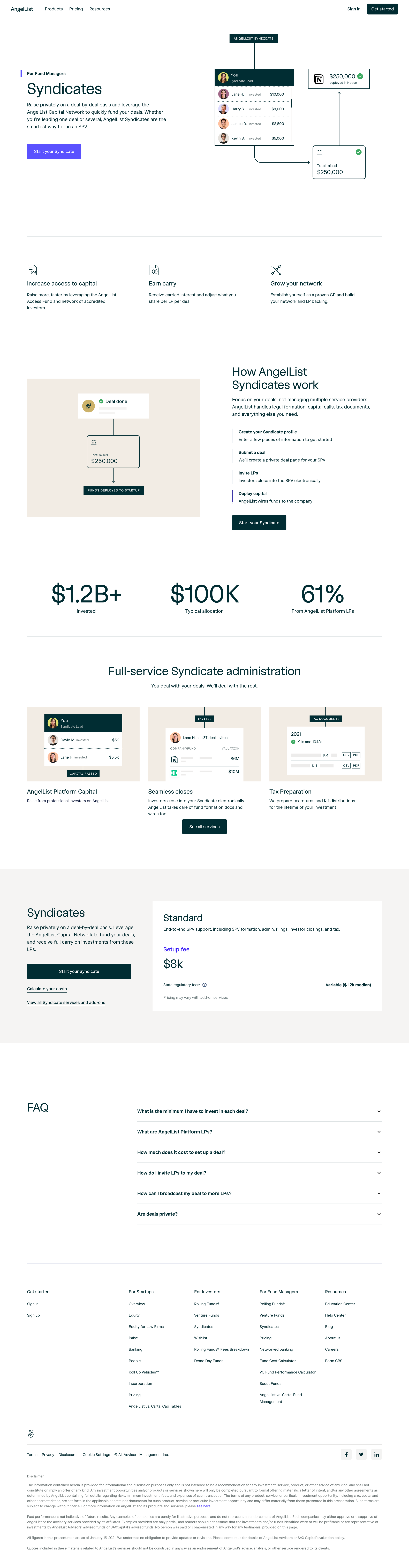 Angellist - AngelList - Syndicates The smartest way to run an SPV screen