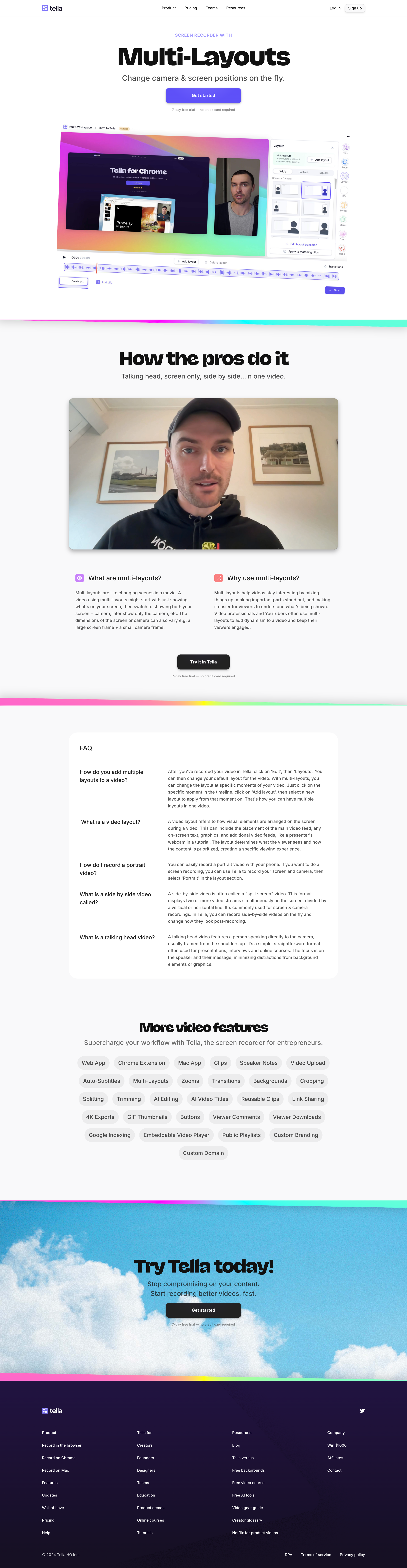 Tella - Screen Recorder with Multi-Layouts — Tella screen
