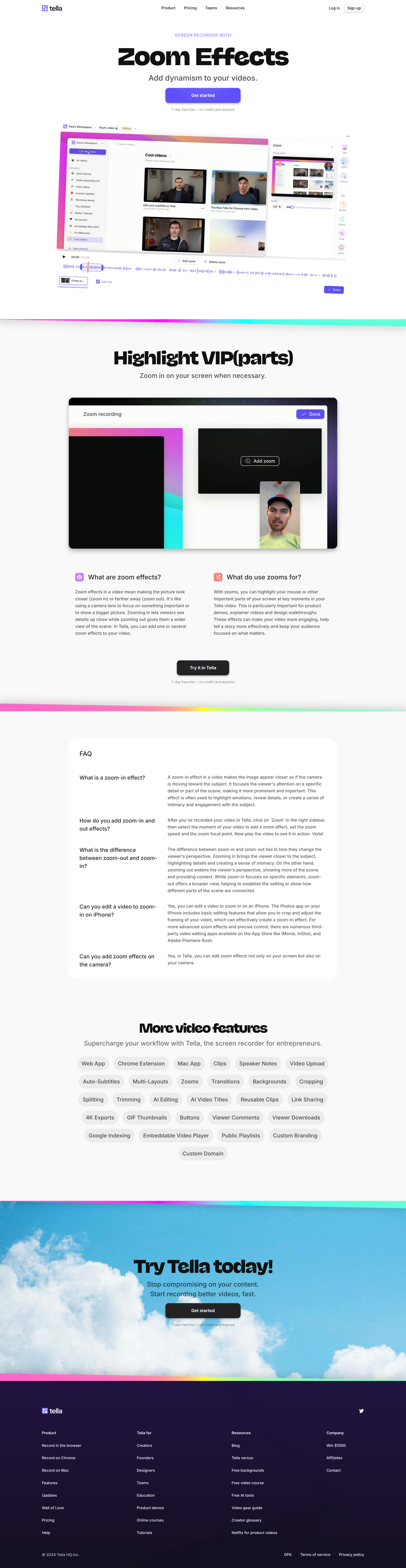 Tella - Screen Recorder with Zoom Effects — Tella screen