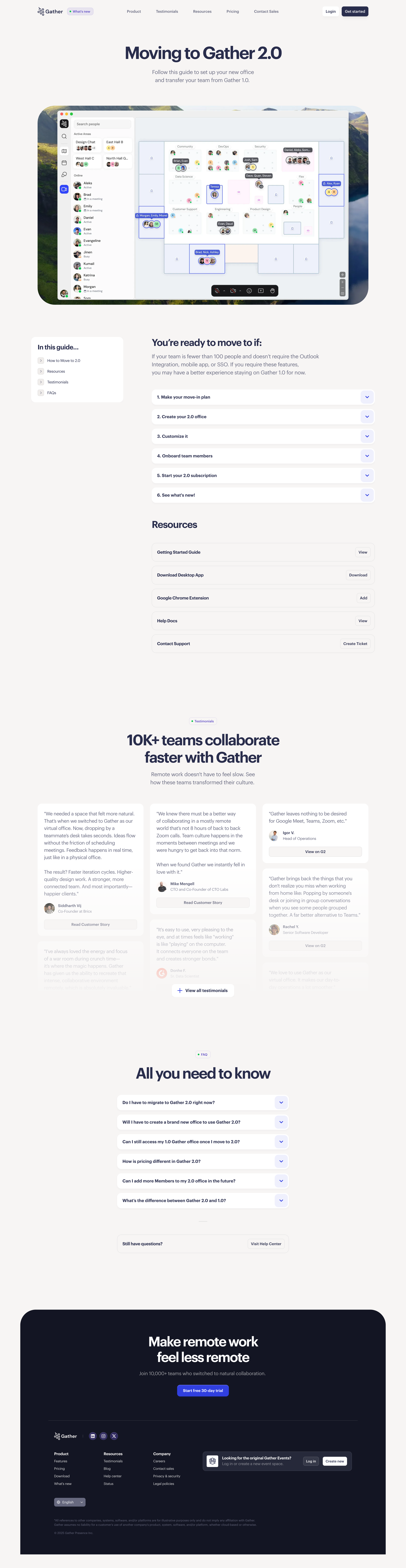Gather - Gather Migration Guide Virtual Workspace for Remote Teams screen