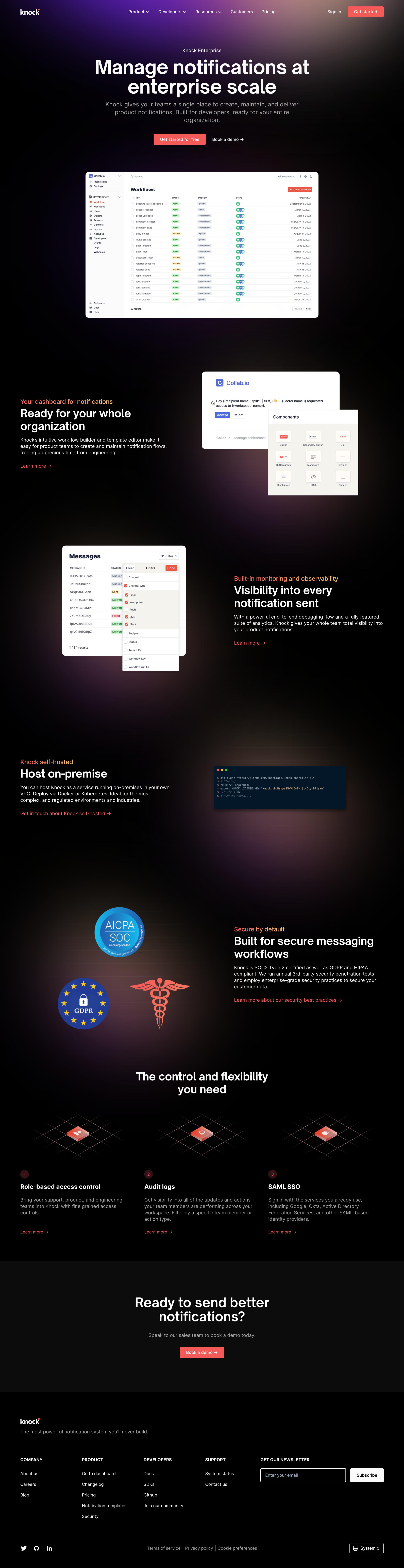 Knock - Knock Enterprise – The notification system designed for enterpris screen