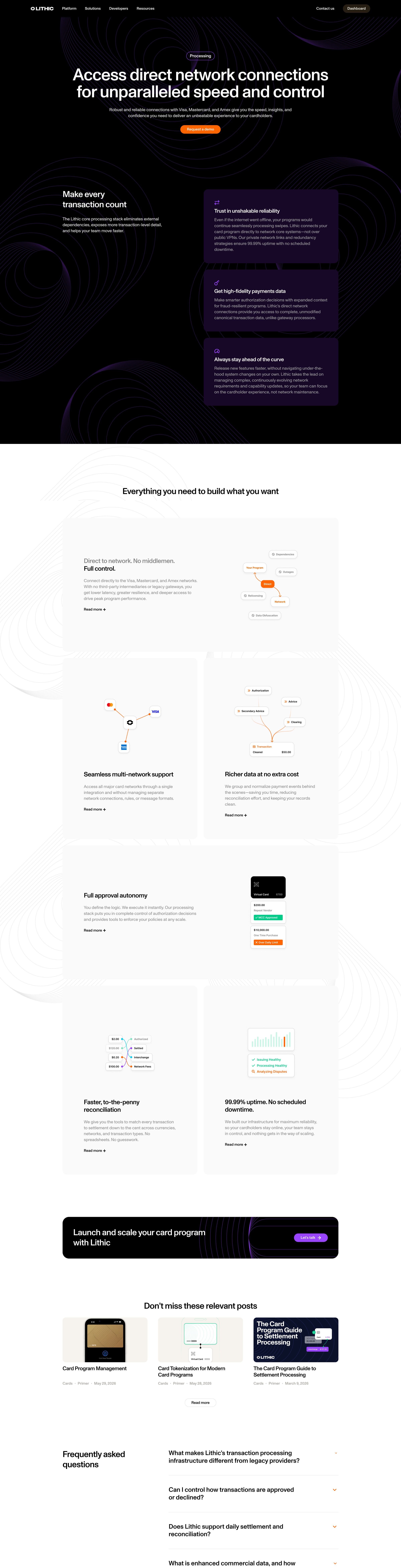 Lithic - Transaction Processing screen