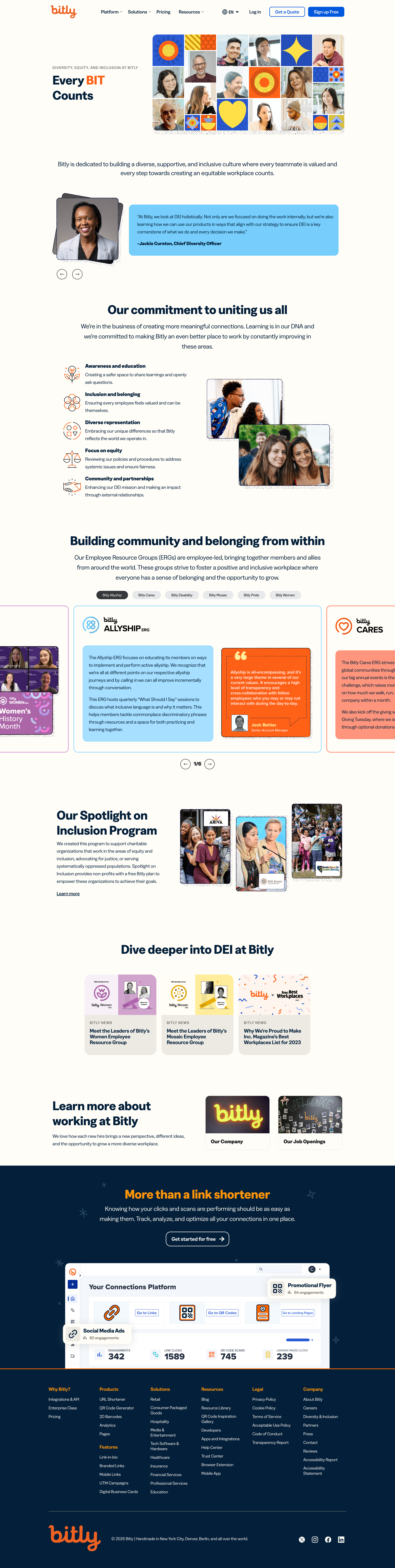 Bitly - Diversity, Equity, and Inclusion at Bitly screen