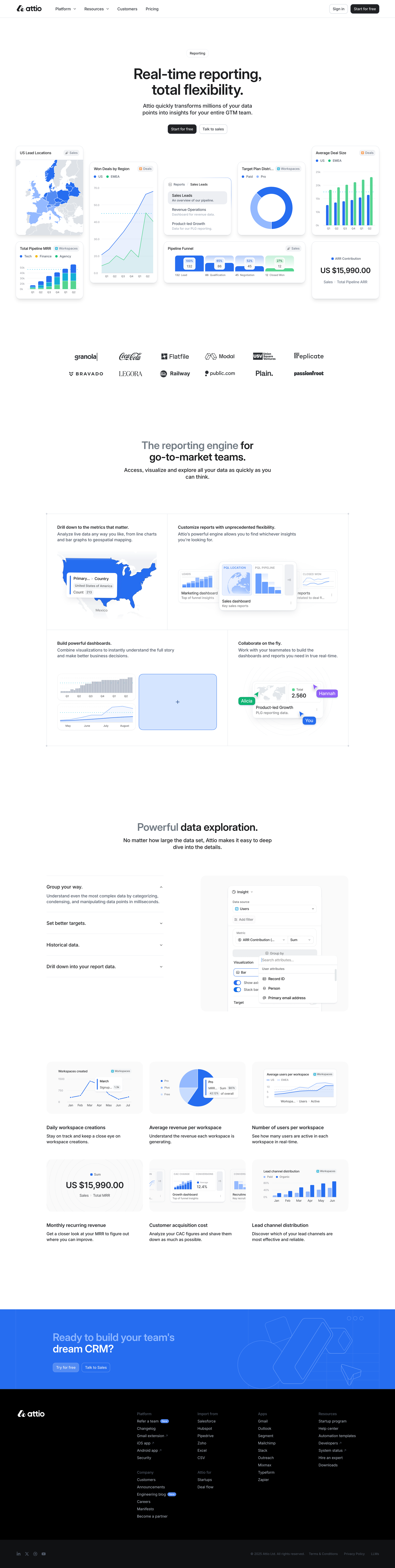 Attio - Reporting Attio screen