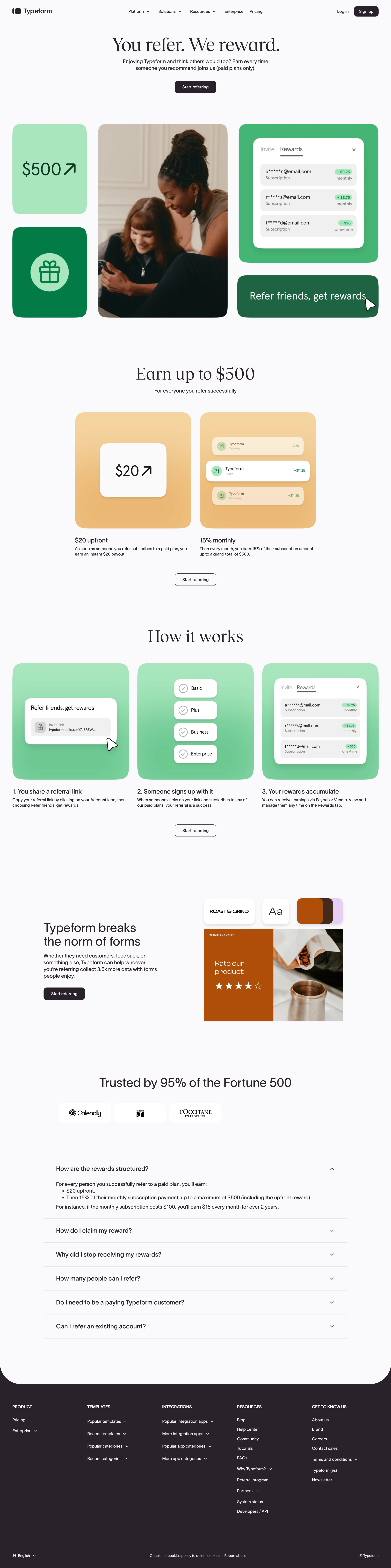 Refer a Friend to Typeform Earn Rewards for Referrals from Typeform