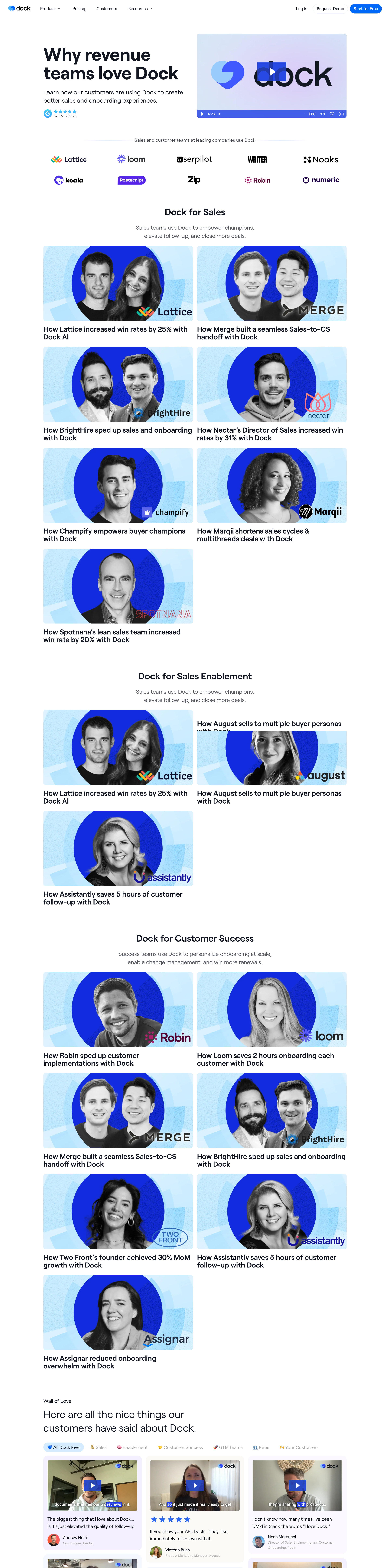 Dock - Dock Customer Stories | Case Studies, Testimonials & Reviews screen