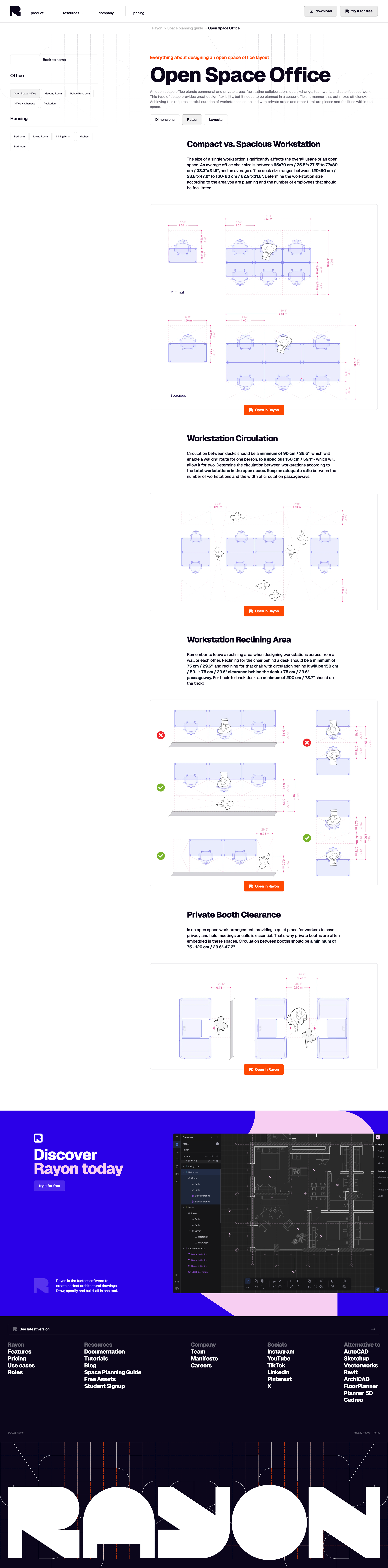 Rayon - Open Space Office | Space Planning Guide Rayon screen