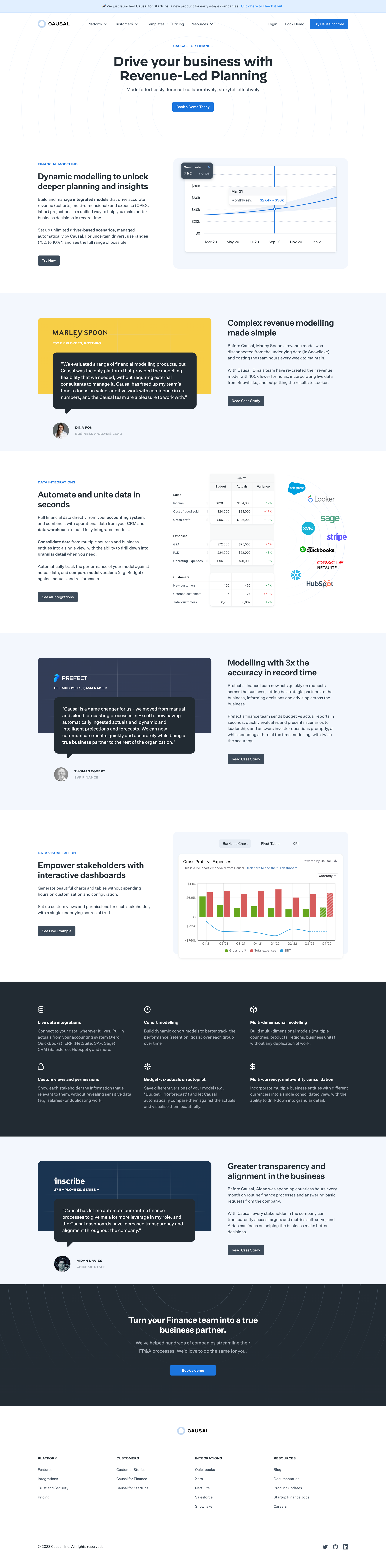 Causal - Causal for Financial Planning and Analysis FPA screen