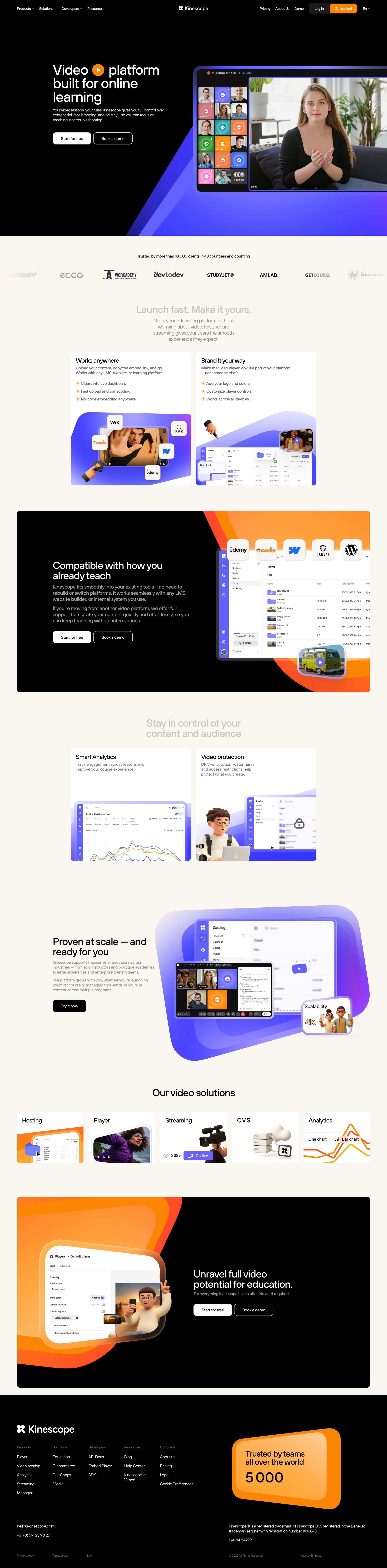 Kinescope - Video Platform for Online Education — Secure Kinescope screen