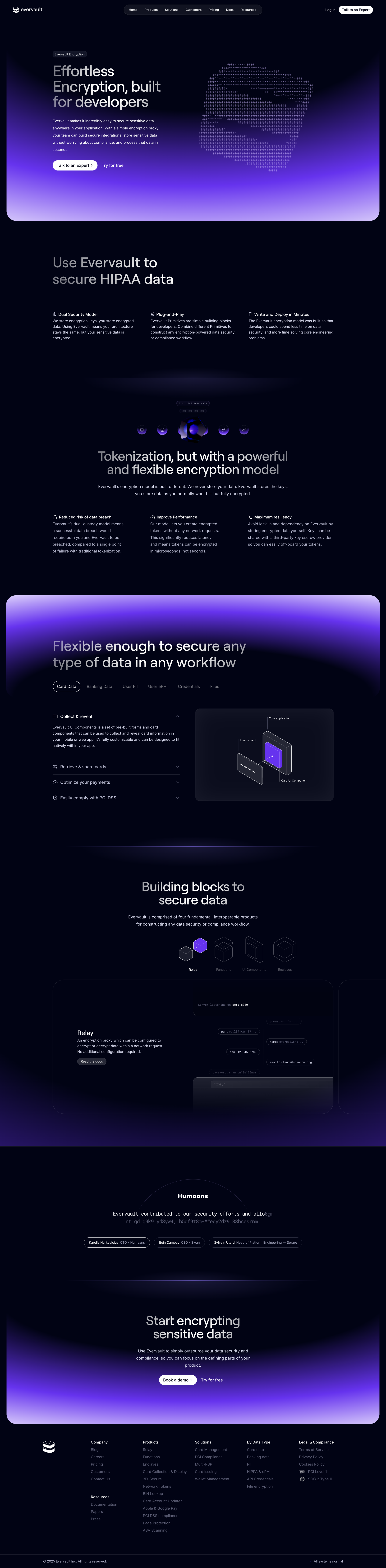 Evervault - Evervault Encryption screen