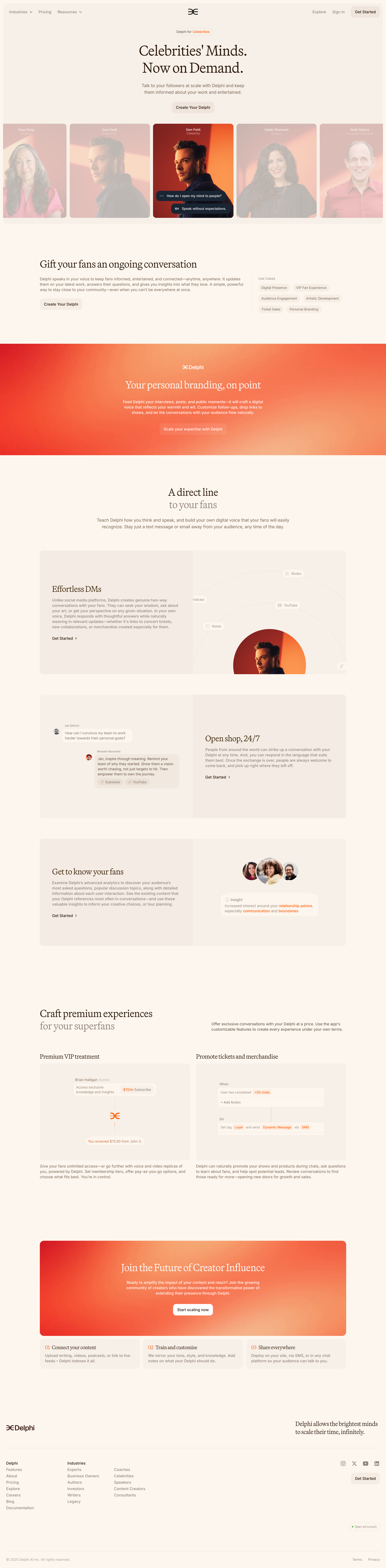 Delphi - Delphi for Celebrities | Stay Close, Even When Away screen