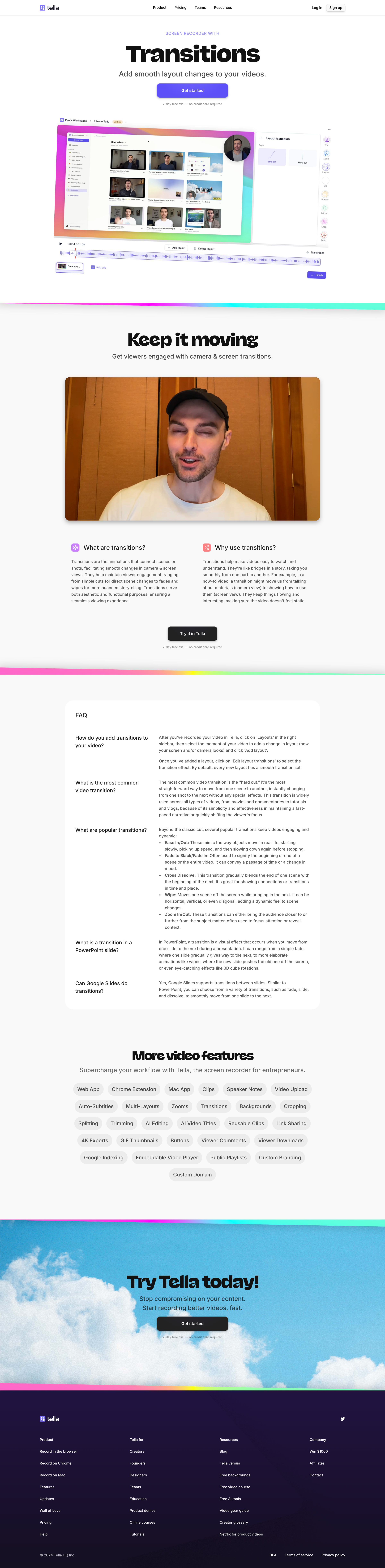 Tella - Screen Recorder with Transitions — Tella screen