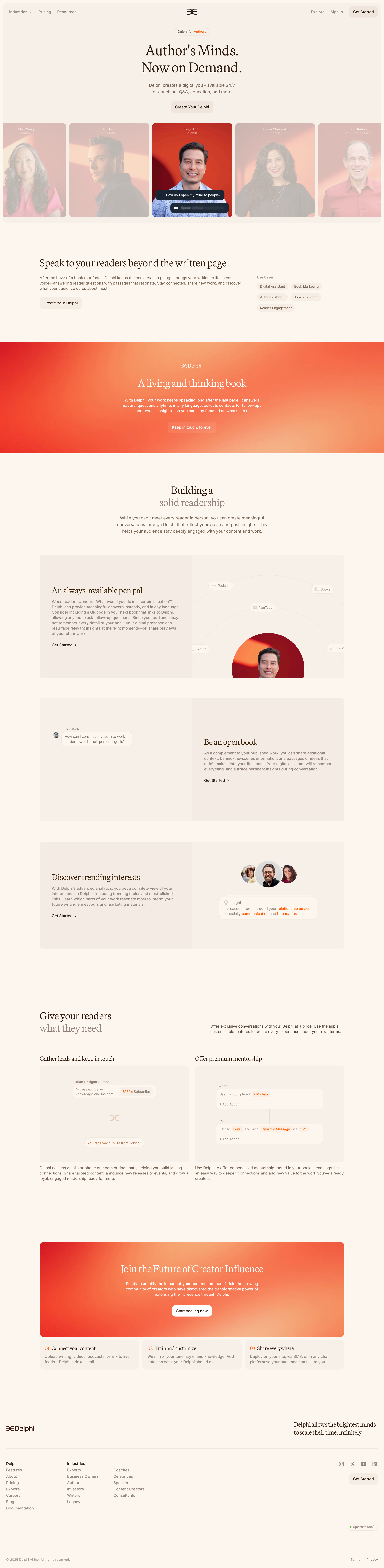 Delphi - Delphi for Authors | Let Your Book Start the Dialogue screen