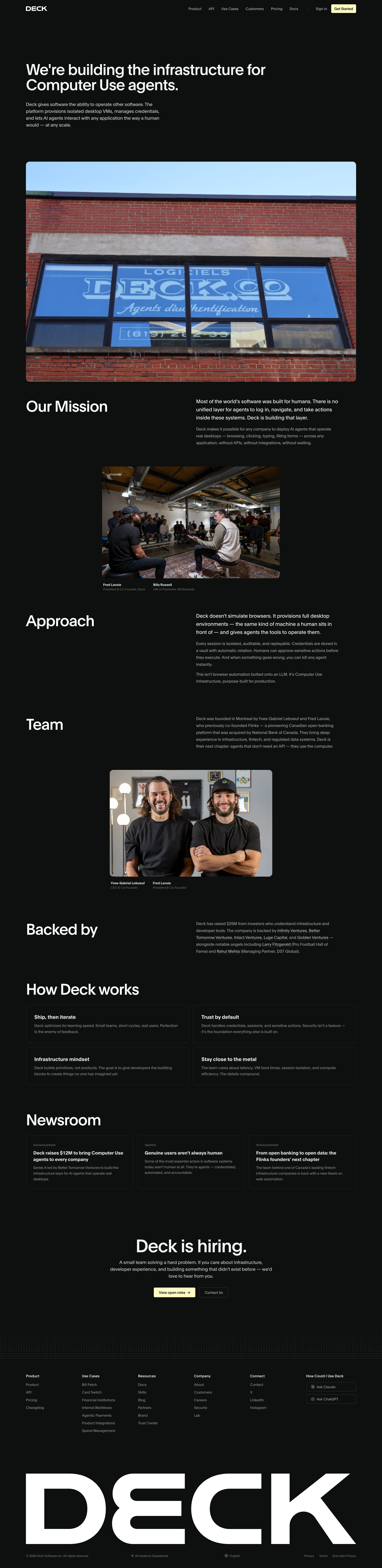 Deck - Deck — Building the Infrastructure for Computer Use Agents screen