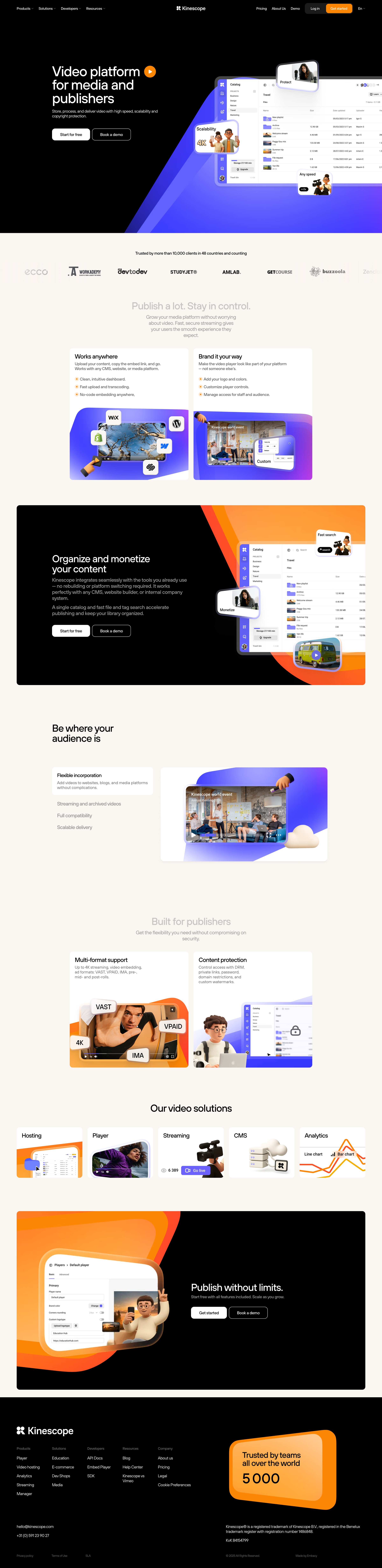 Kinescope - Video Platform for Media — OTT & Publishing Kinescope screen
