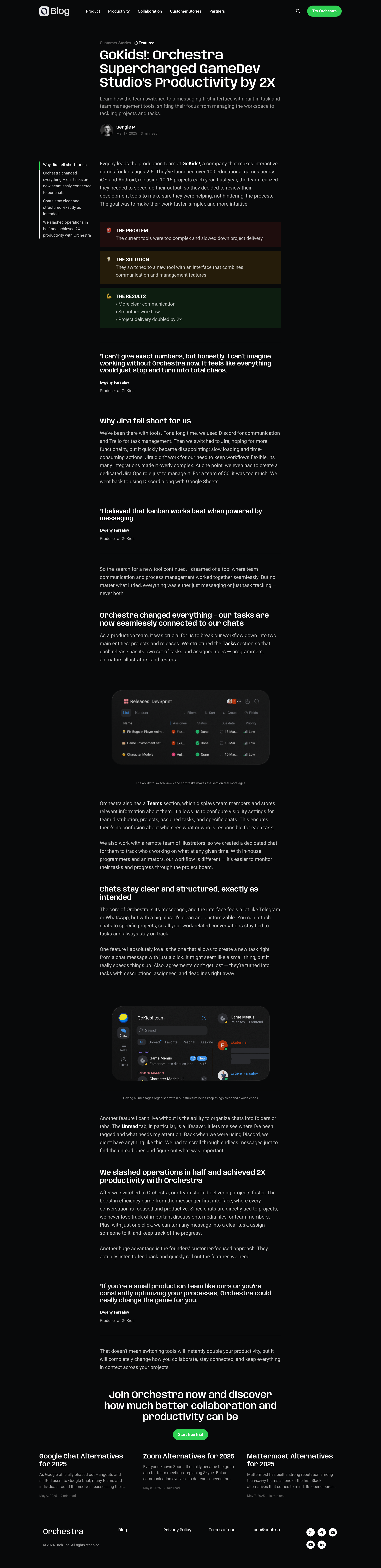Orchestra - GoKids! Orchestra Supercharged GameDev Studio's Productivity by 2X screen