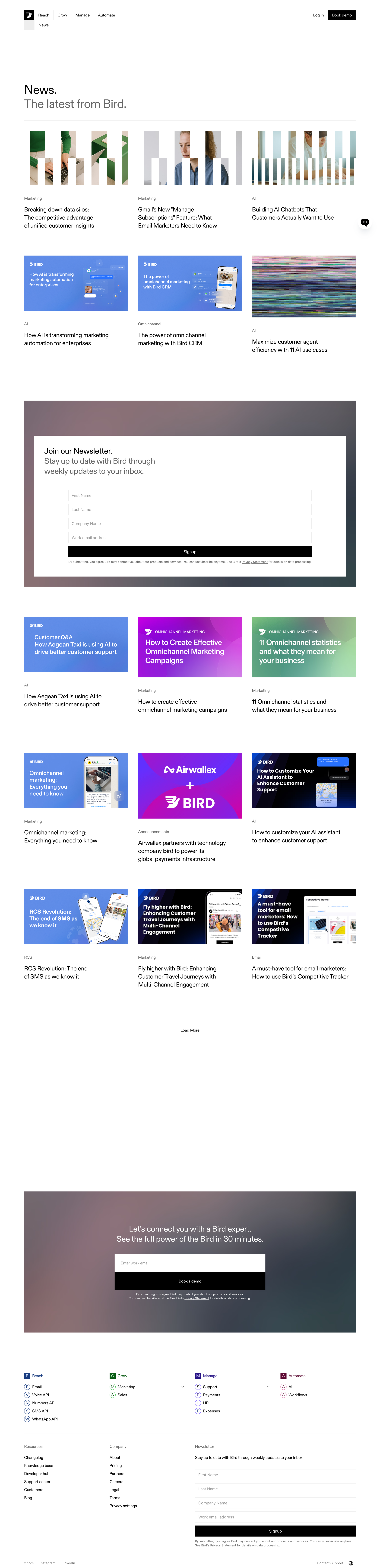 Bird - News Bird (formerly MessageBird) screen