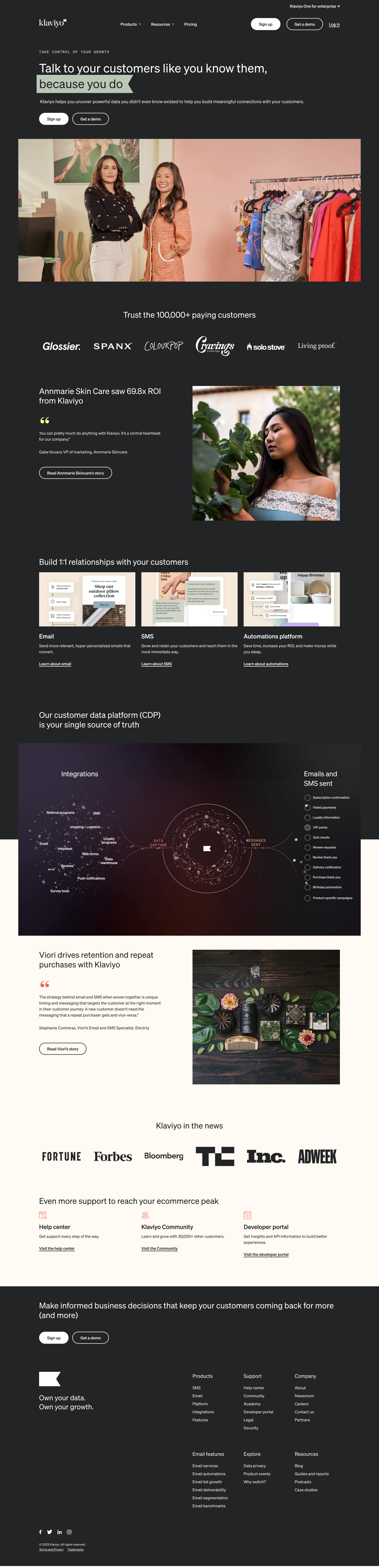 Klaviyo - Why Use Klaviyo Marketing Platform for Growth | Klaviyo Product screen
