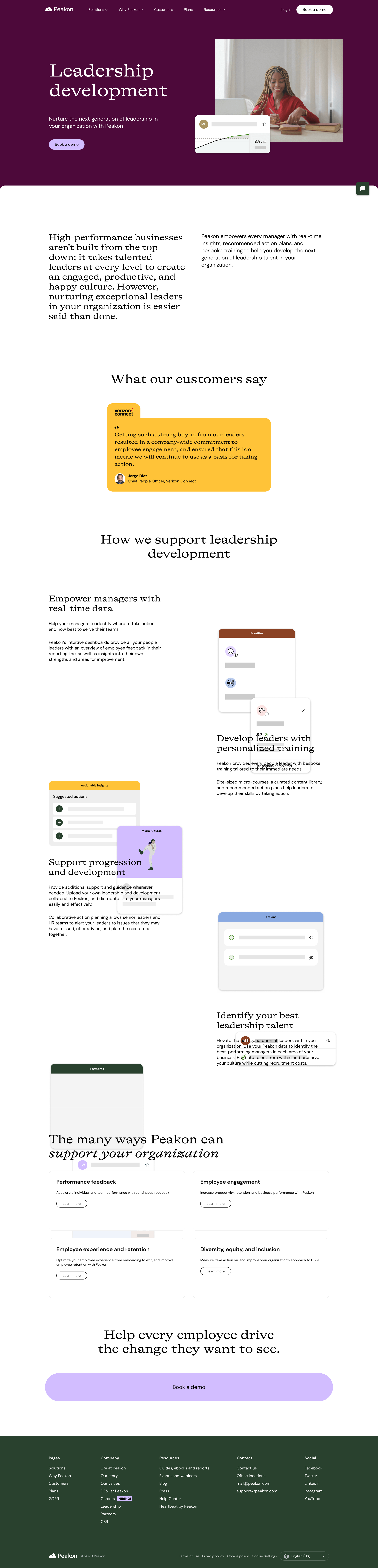 Peakon - Leadership development - Peakon screen