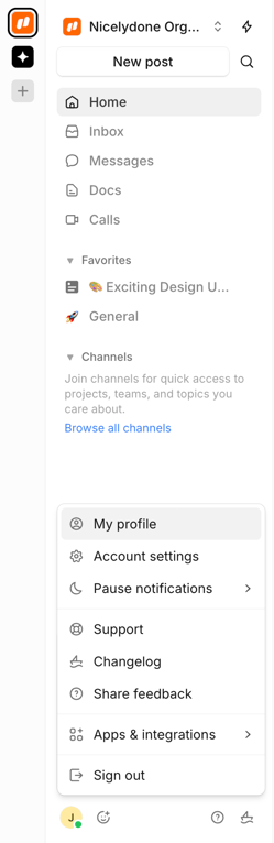 Campsite — Vertical navigation component