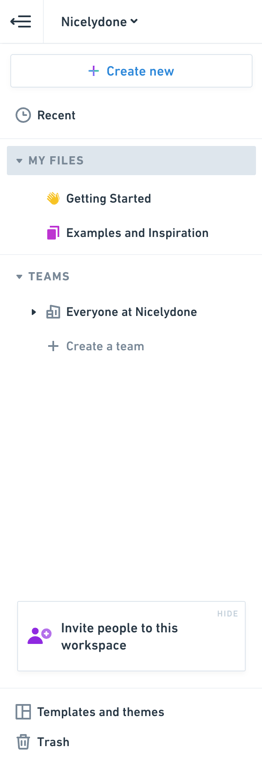 Whimsical — Vertical navigation component