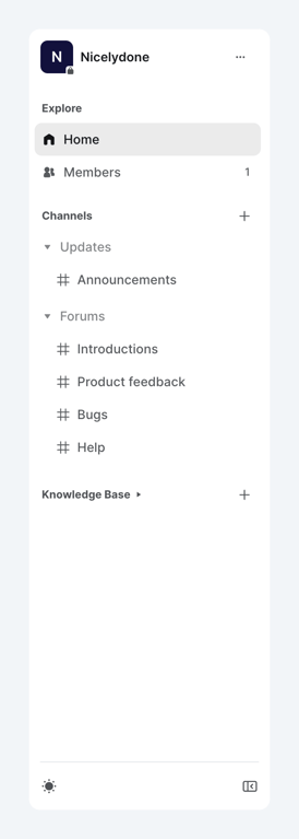 Outverse — Vertical navigation component
