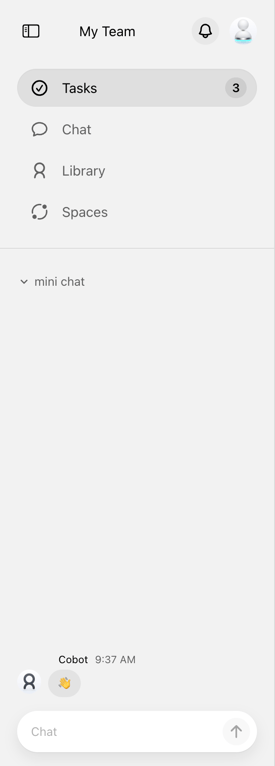 Cobot — Vertical navigation component