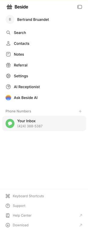 Beside — Vertical navigation component