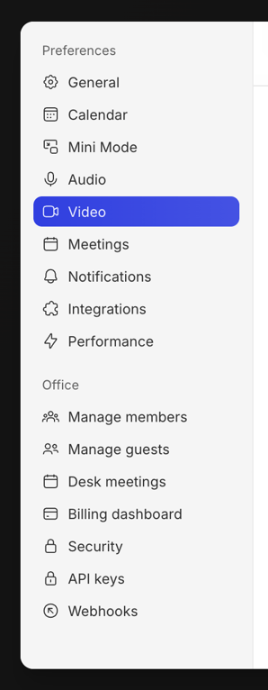 Gather — Vertical navigation component