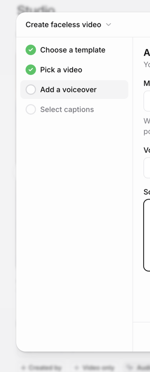 Elevenlabs — Stepper component