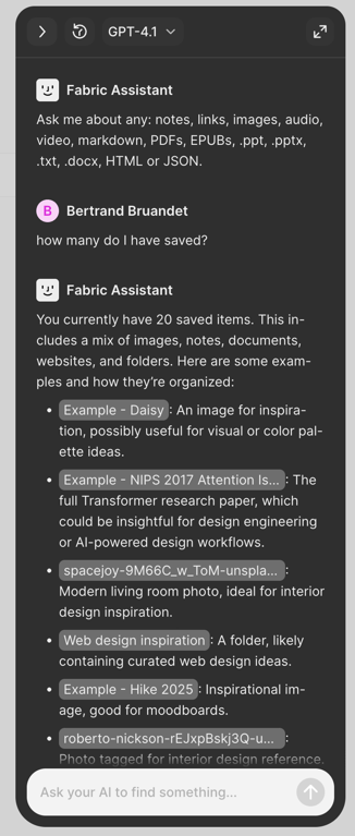 Fabric — Artificial intelligence component