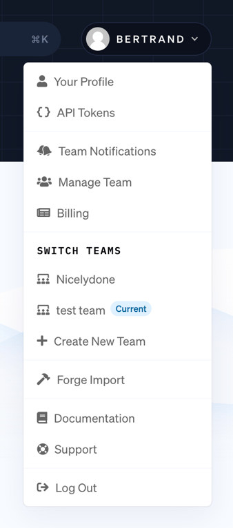 Oh Dear — Dropdown menu component