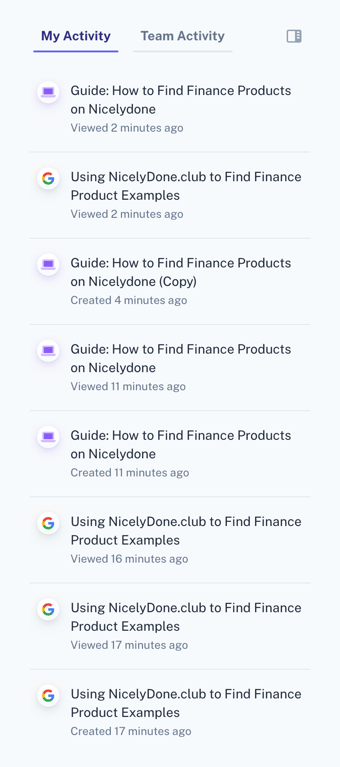 Scribe — Timeline & history component