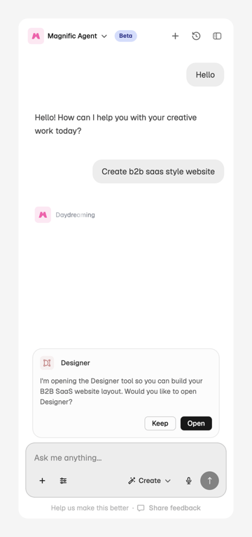 Magnific — Artificial intelligence component