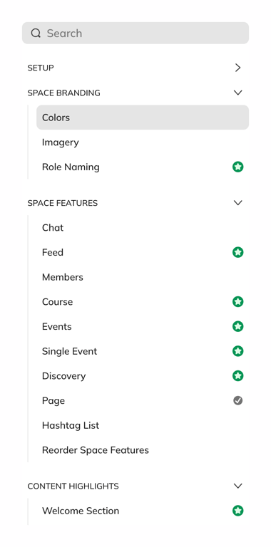 Mighty — Vertical navigation component