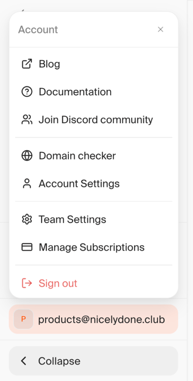 Firecrawl — Dropdown menu component
