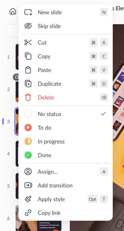 Pitch — Dropdown menu component