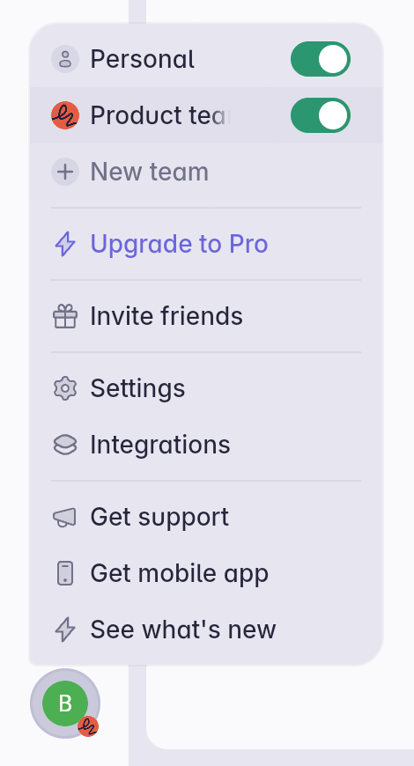 Superlist — Toggle/Switch component