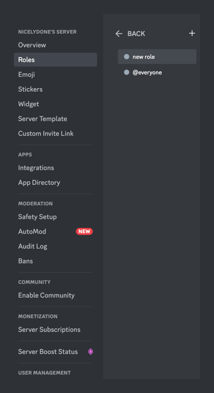 Discord — Vertical navigation component