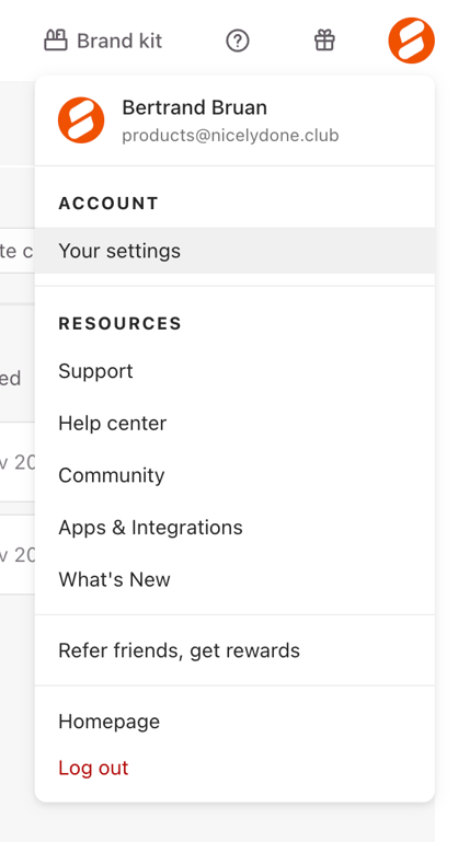 Typeform — Dropdown menu component