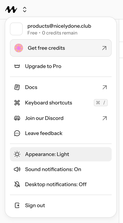 Mocha — Dropdown menu component