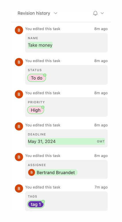 Airtable — Timeline & history component