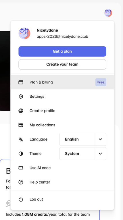 Magnific — Dropdown menu component