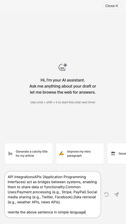 Hashnode — Artificial intelligence component