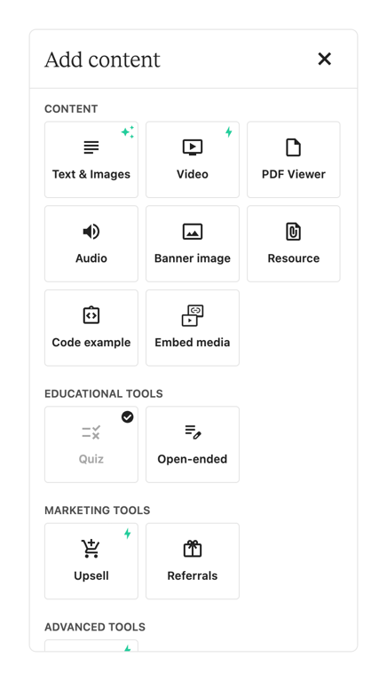 Teachable — Toolbox component