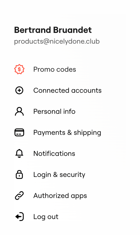 SeatGeek — Vertical navigation component